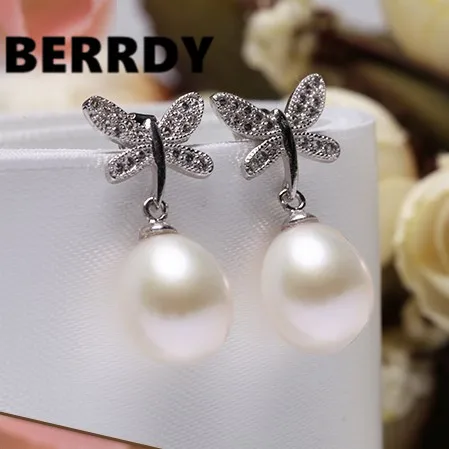 Серьги с пресноводным жемчугом женские ювелирные украшения уникальным дизайном