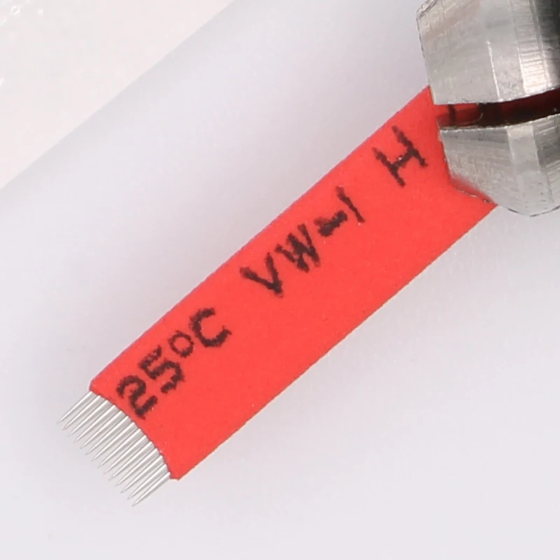 Иглы для татуажа красные 0 25 14 Pin плоская затеняющая микроблейдинг перманентного