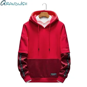GrandwishМужская Лоскутная Толстовка в уличном стиле; Прямая поставка; Одежда с капюшоном хлопчатобумажная Повседневная Толстовка для мужчин; Сезон весна; Женская спортивная одежда комплект, ZA185