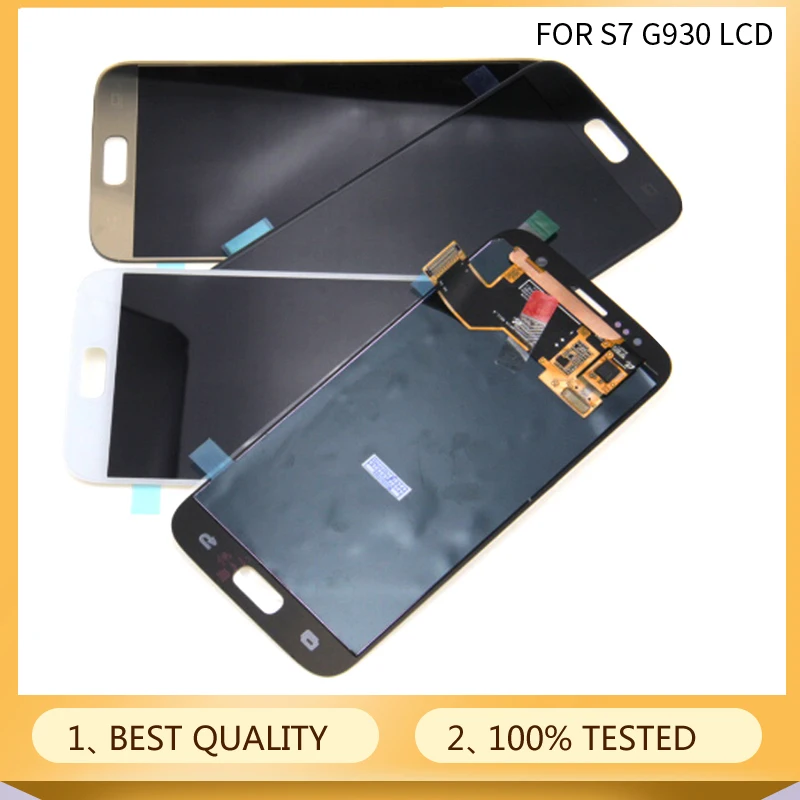 Протестированный AMOLED ЖК дисплей для samsung Galaxy S7 G930 G930F G930FD G930A G930V экран с сенсорным