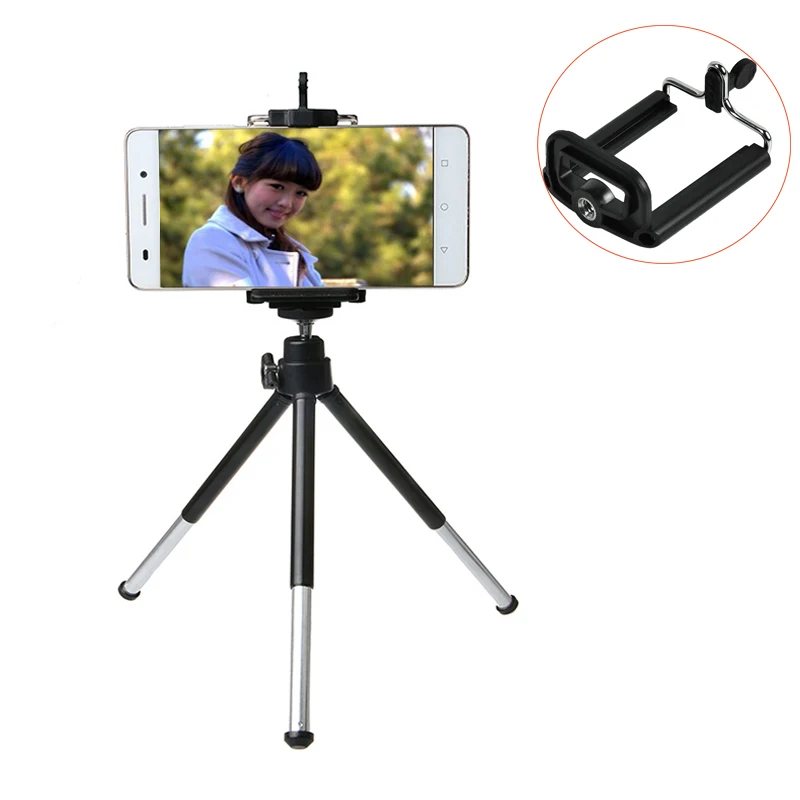 Фото Aluminu Mini Tripod Stand Portable Self Stick Light table Tripode Supportor Live Show Phone Holder For Camera phone Gopro SJCAM №2
