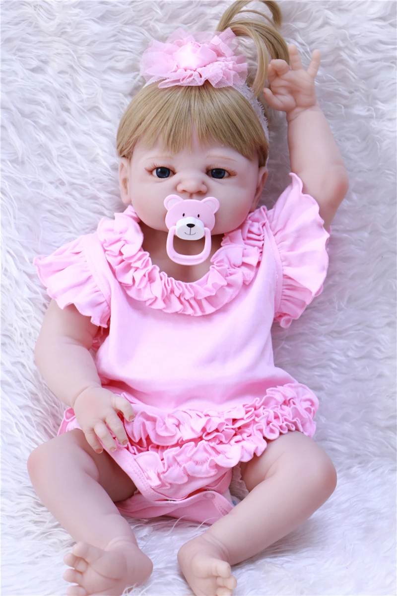 NPK baby doll reborn 23 ''полностью силиконовые куклы игрушки для девочек Подарочная