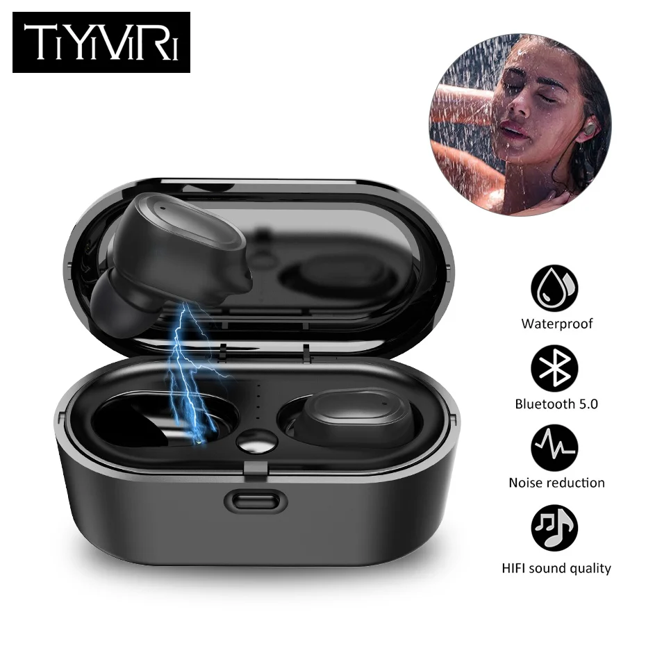 2019 новые TWS 5 0 беспроводные наушники Bluetooth спортивные стерео гарнитура громкой