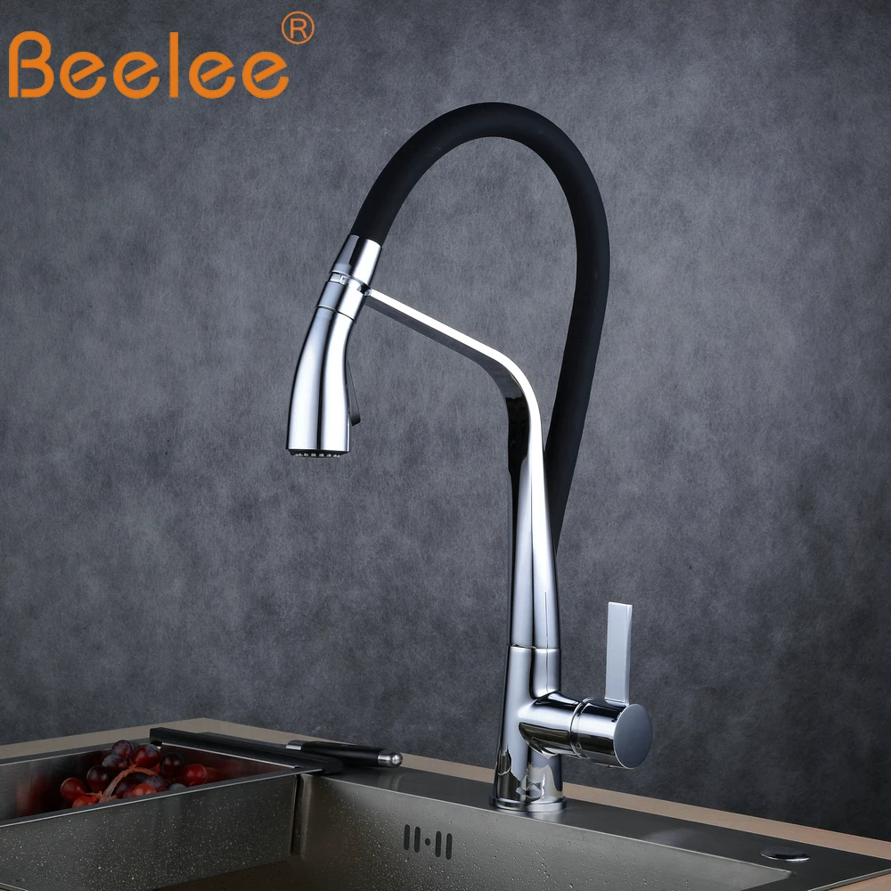 

Beelee современный хромированный кран для раковины ванной комнаты 360 градусов смеситель для воды BL1748