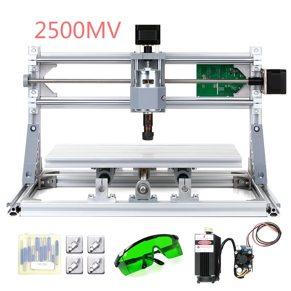 CNC3018 DIY комплект фрезерного станка с ЧПУ 2-в-1 мини-станок для лазерной гравировки GRBL Управление 3 оси резьба по дереву фрезерный гравировальный станок