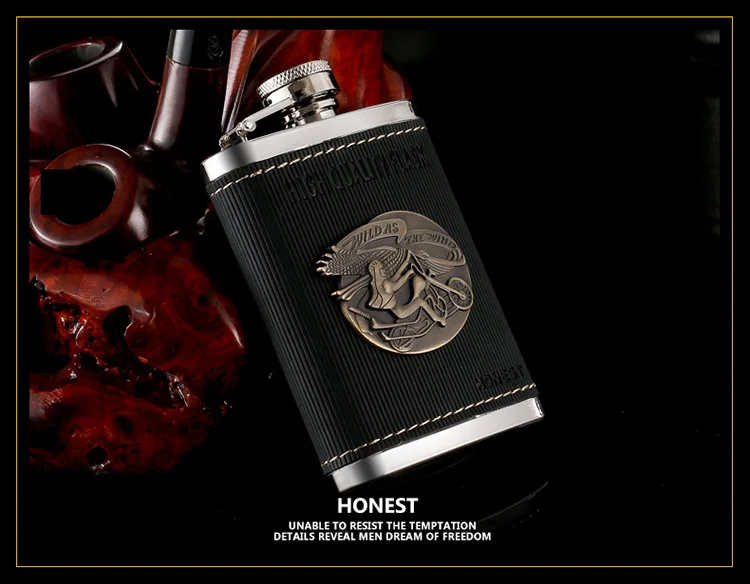 Фляга Hip flask из нержавеющей стали металлический портативный кувшин 4 унции для водки и виски улицы