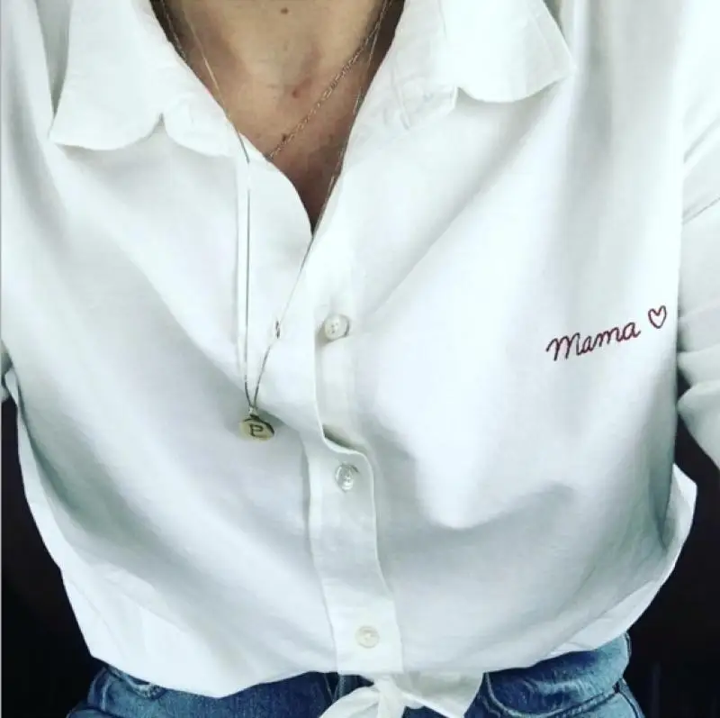 Женская хлопковая блузка с вышивкой белая длинными рукавами модель Elfbop 2019 года