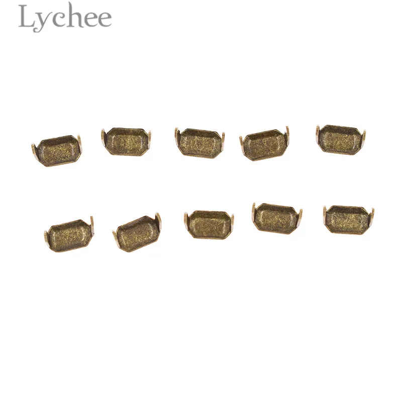Кожаные скобы Lychee Life 10 шт. латунные крепежные петли для ремня держатели сделай