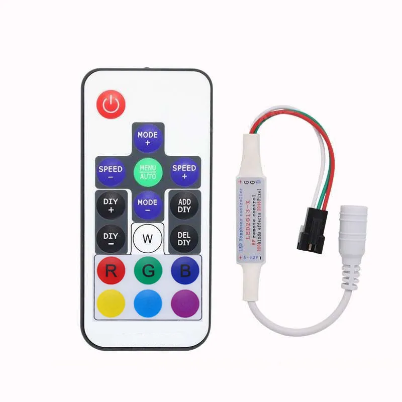 WS2811/WS2812B Led RGB Pixel контроллер DC5V-24V 14key/17key пульт дистанционного управления RF