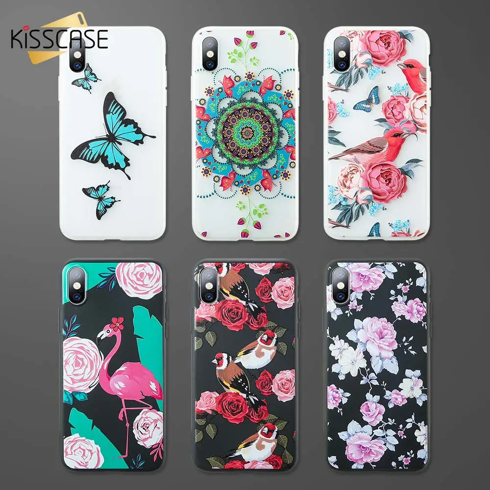 Чехол для телефона KISSCASE Flower Samsung Galaxy S9 Plus Note 9 Мягкий чехол из ТПУ J3 J5 J7 A3 A5 A7 2017 A8 A6 J8