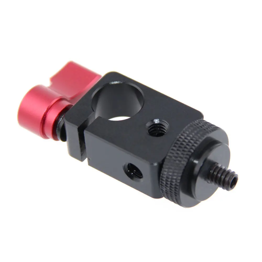 CAMVATE Single Rod Clamp 15 мм с 1/4 &quotкрепежным винтовым адаптером (M5 Вращающаяся ручка