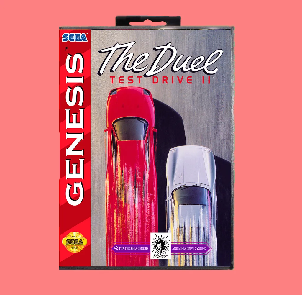 Test Drive 2 the 1/16 бит MD игровая карта в розничной коробке для Sega Genesis & Mega Drive|Картриджи| |