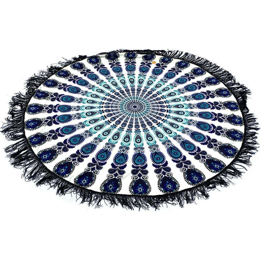 2019 парео пляжное покрывало Круглый Гобелен с кисточками полотенце мандалы