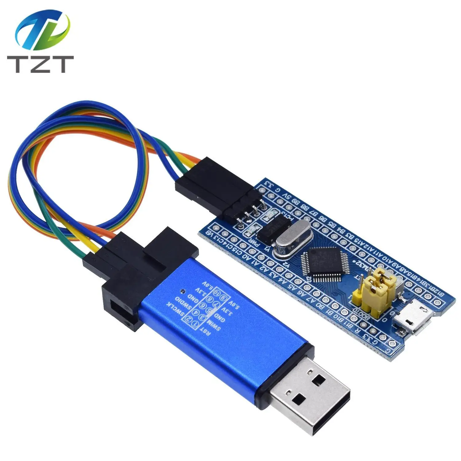 ST LINK Stlink ST-Link V2 Mini STM8 STM32 симулятор скачать программист Программирование с крышкой DuPont кабель ST Link V2