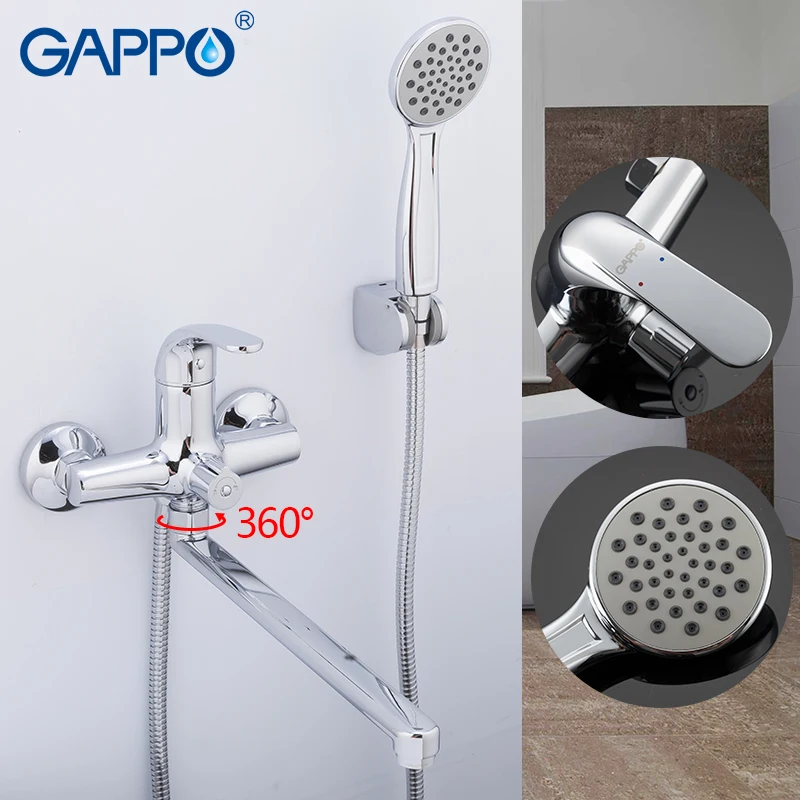 GAPPO смеситель для ванной комнаты смесители настенный хромированный ванны