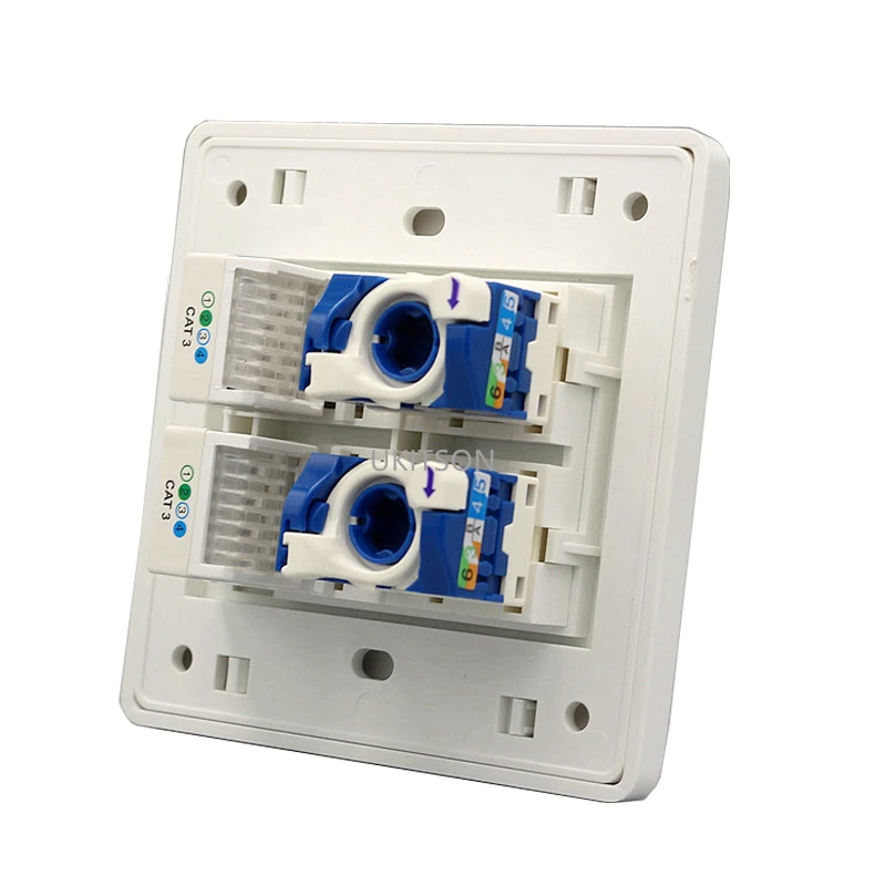 Штопор с двумя портами CAT 6 RJ45 сетевой разъем LAN настенная розетка 2 разъемами CAT3 RJ11