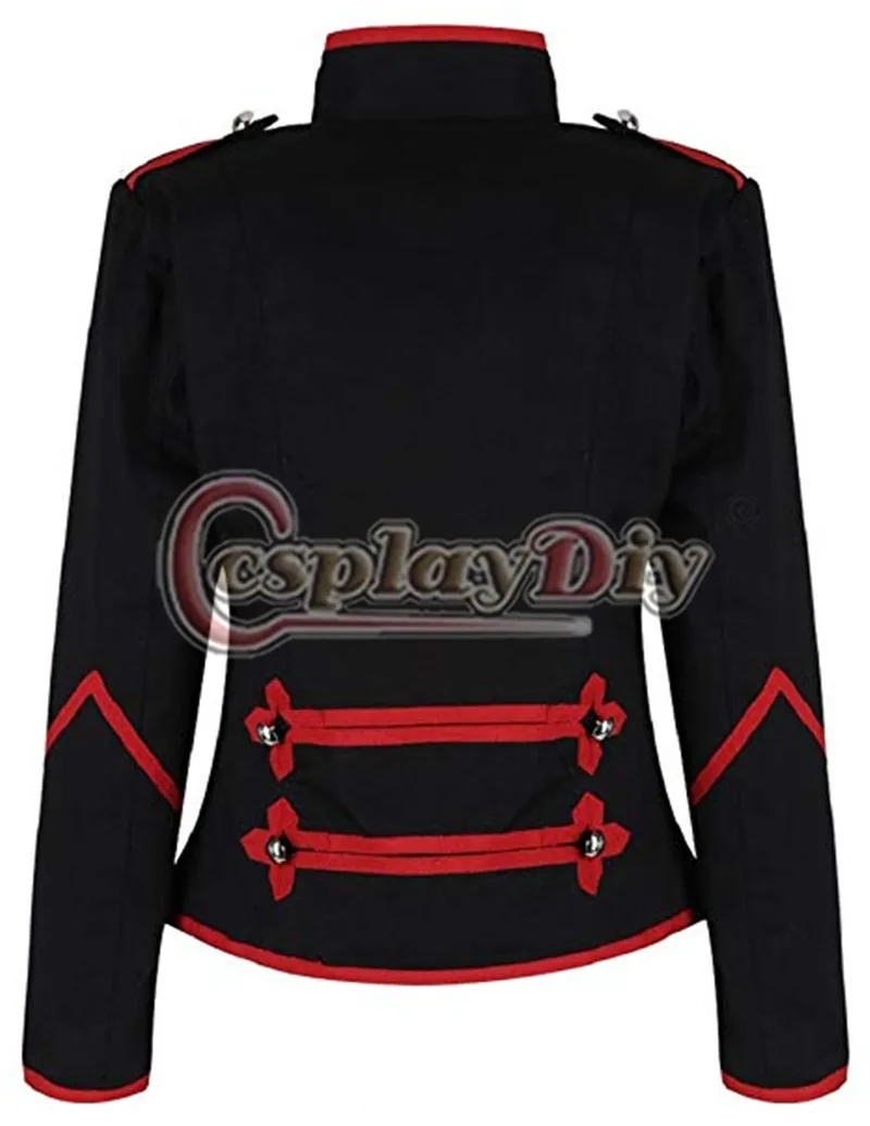 Cosplaydiy моя химическая Романтика Золотой гусарский парадная куртка военный парад эмо панк барабанщик куртка Майкл Джексон пальто L320