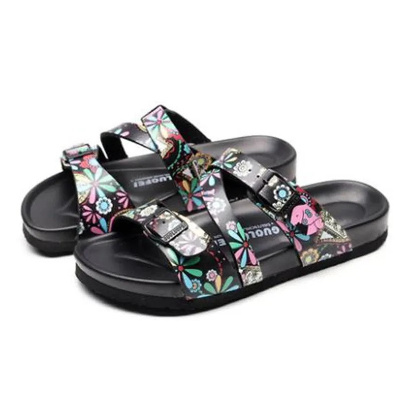 COSMAGIC Новинка 2019 года летние пляжные женские пробковые шлёпанцы для женщин