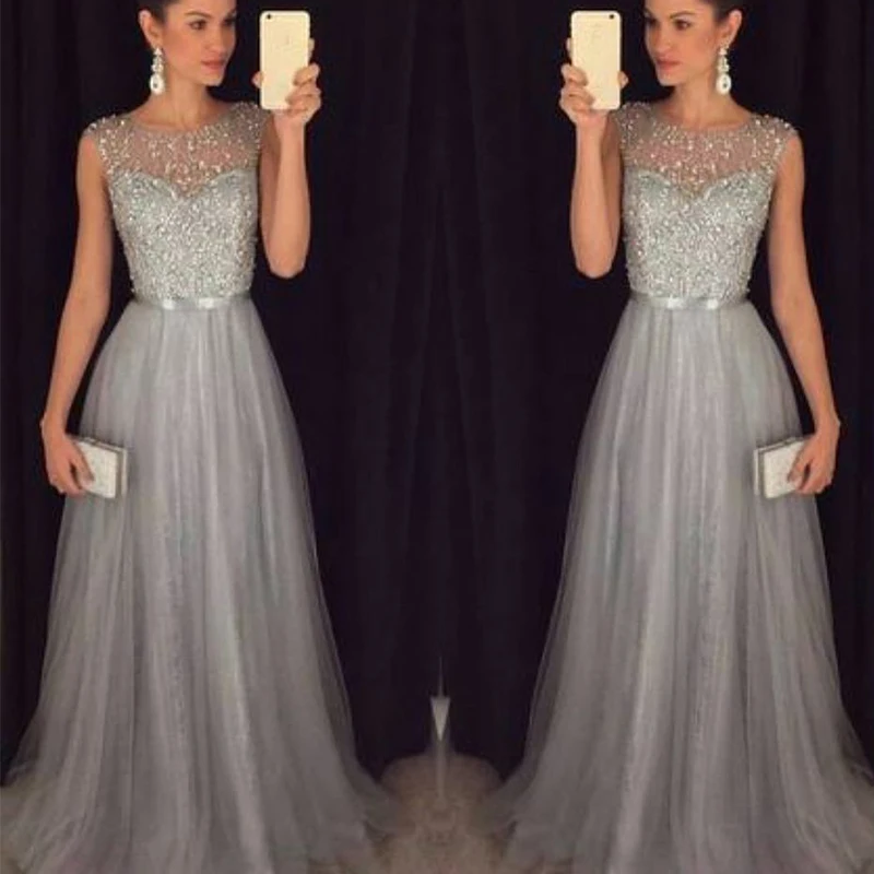 aliexpress.com - Fashion Sequin Patchwork Dress Evening wedding Party Sleeveless O Neck Long Belt Slim Elegant Dress Women Maxi Vestidos