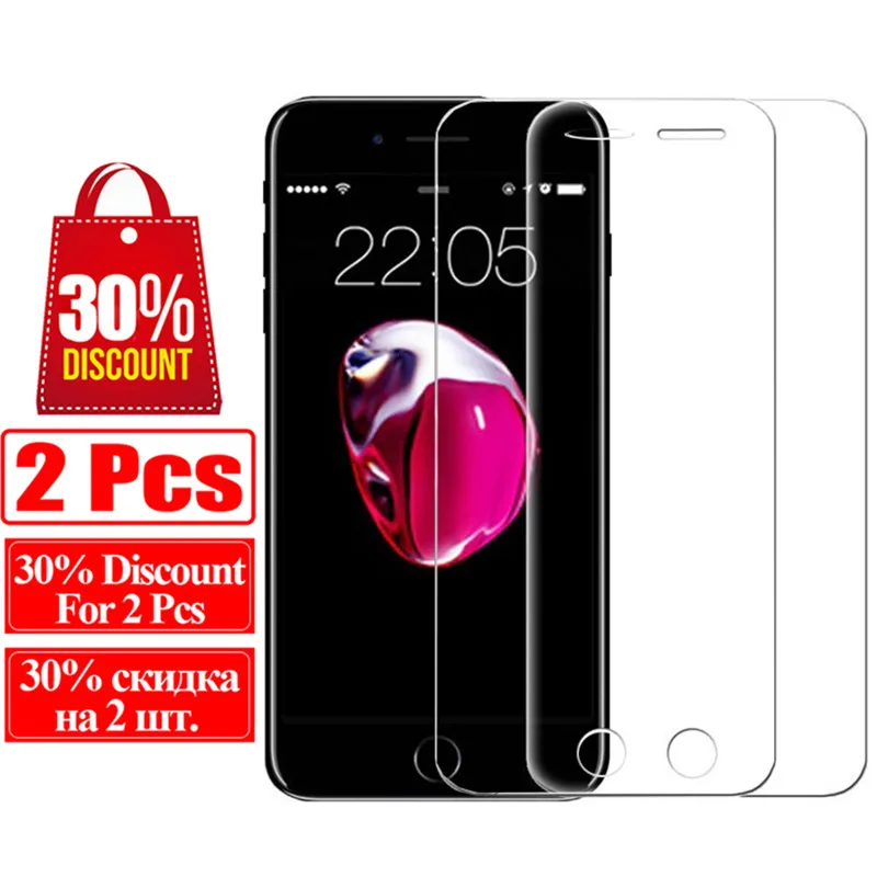 Закаленное стекло для iphone 7 8 Plus защитная пленка экрана|Защитные стёкла и плёнки