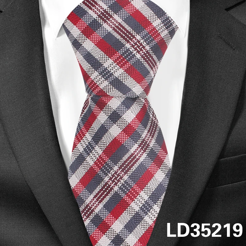 LD35219 Жаккардовый цветочный галстук для мужчин, полиэстеровый клетчатый галстук для шеи, деловые свадебные костюмы, галстуки с пейсли, тонкие мужские галстуки для взрослых - Цвет: LD35219