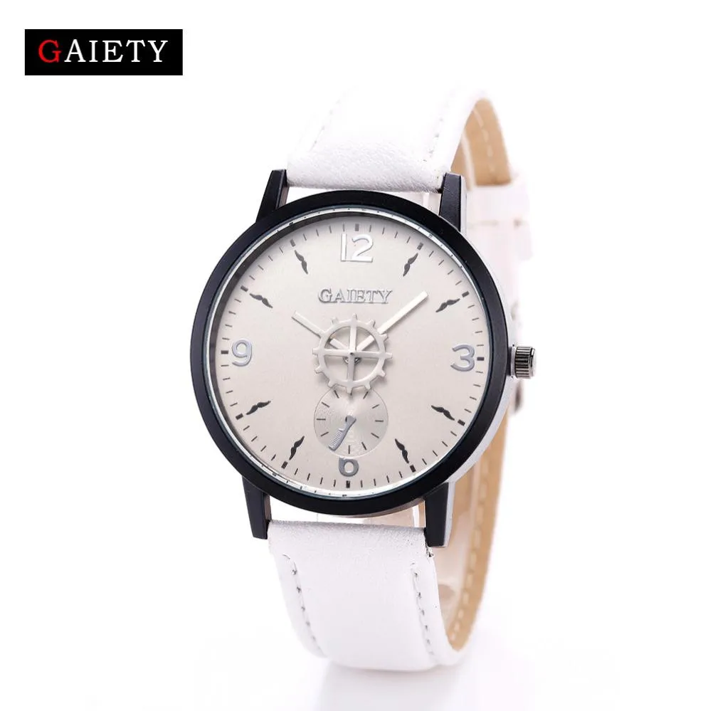 GAIETY Топ люксовый бренд женские часы для отдыха модные кожаные кварцевые наручные