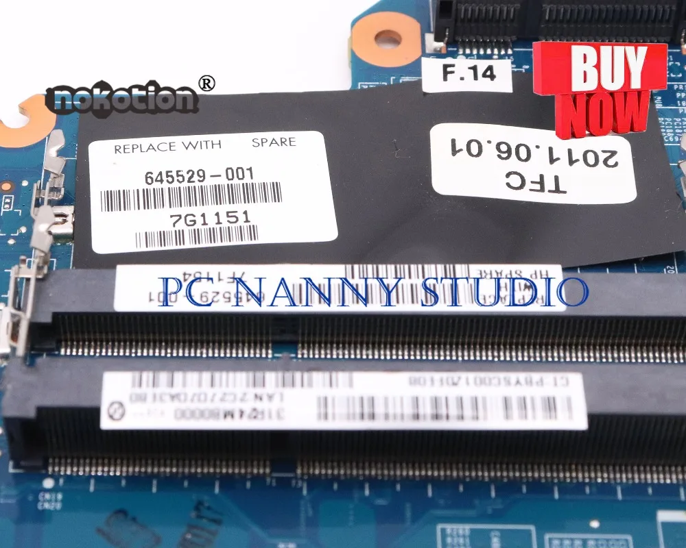 PANANNY 645529-001 для HP Pavilion G4 G6 материнская плата ноутбука DDR3 Протестирована |