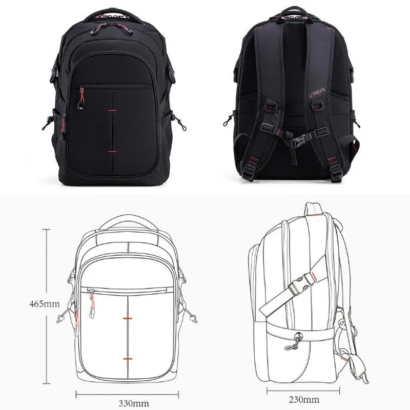 Xiaomi UREVO 25L Большой Вместительный мужской рюкзак, Мужская 15 дюймовая сумка для компьютера, водонепроницаемая дорожная сумка, многофункциональный рюкзак, сумка
