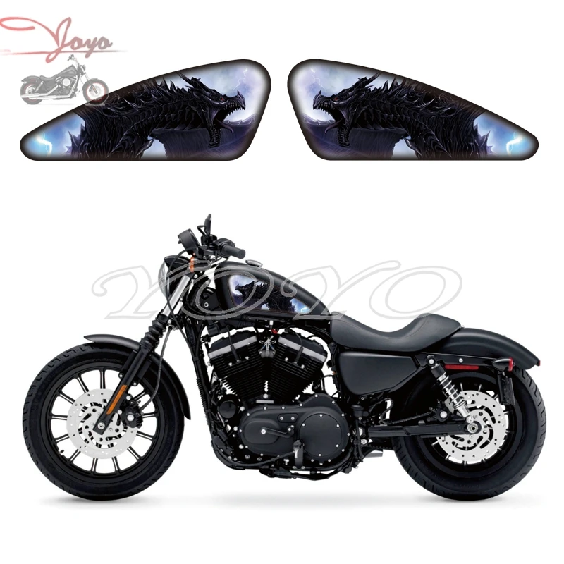 Наклейки с изображением черного дракона для топливного бака наклейки Harley Sportster XL
