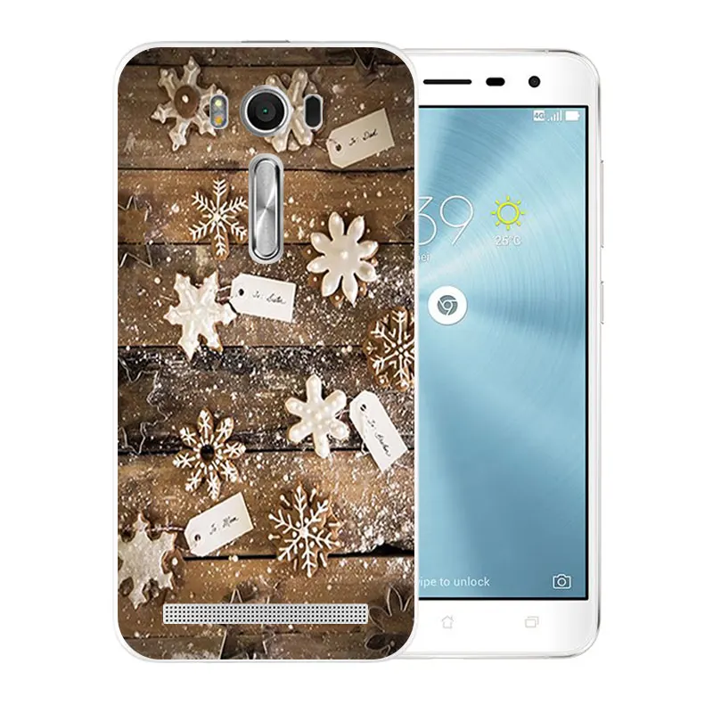 for Asus ZenFone 2 Laser ZE500KL 5.0 inch Silicon Case Merry X'MAS Pattern For ASUS Zenfone Soft TPU Phone Cases Cover |