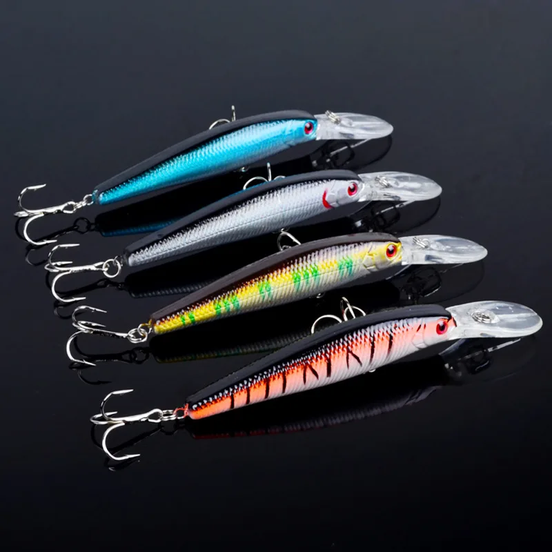 Yuewins новые украшения красного цвета Minnow приманки для ловли рыбы 12 5 см 13 9g Плавание