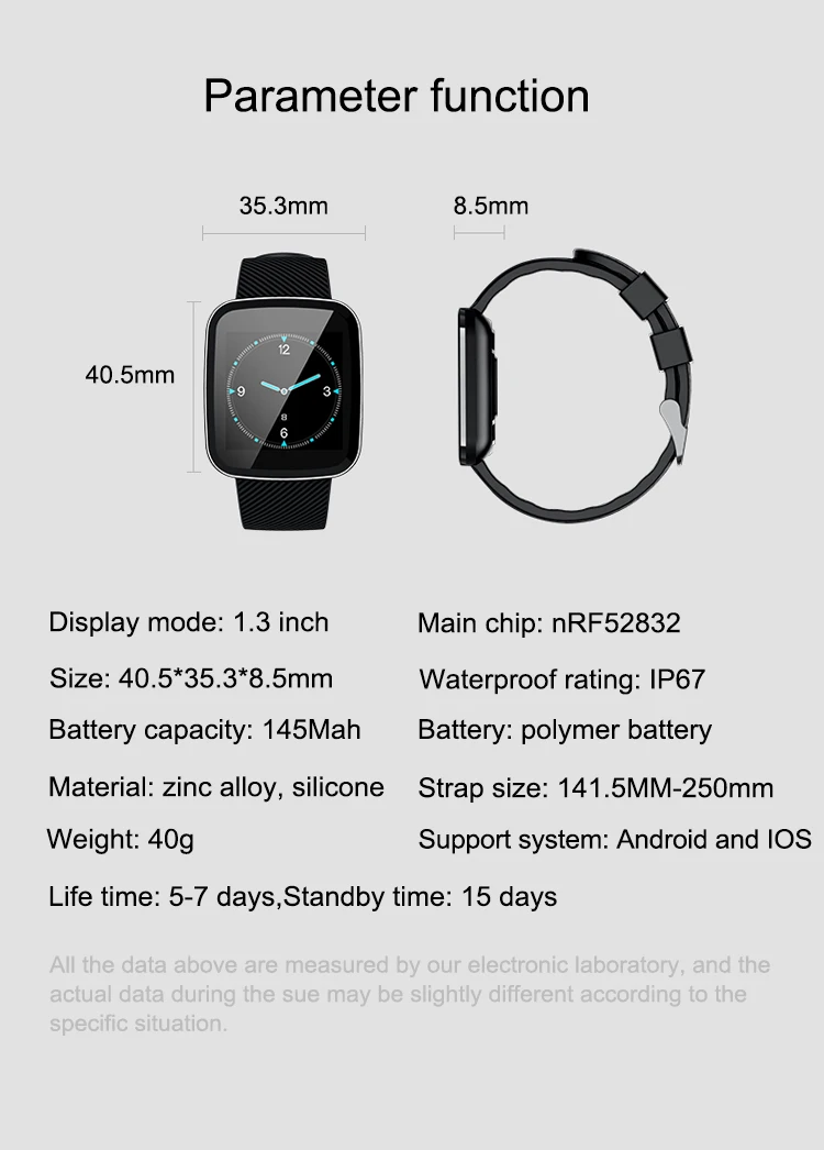 Z30 Смарт-часы браслет Bluetooth в реальном времени монитор сердечного ритма монитор сна водонепроницаемые спортивные часы браслет для IOS Android