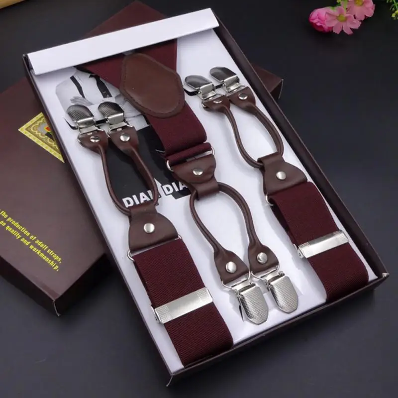 Подтяжки мужские универсальные на 6 клипсах 115 см|vintage mens suspenders|mens suspendersmens suspenders