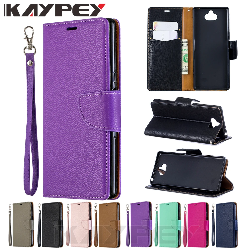 Для Sony Xperia 10 кожаный чехол бумажник флип для Xperia10 чехлы с держателем карт