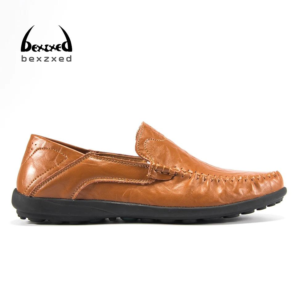 Bexzxed большой без шнуровки повседневные мужские лоферы Весна и осень мокасины