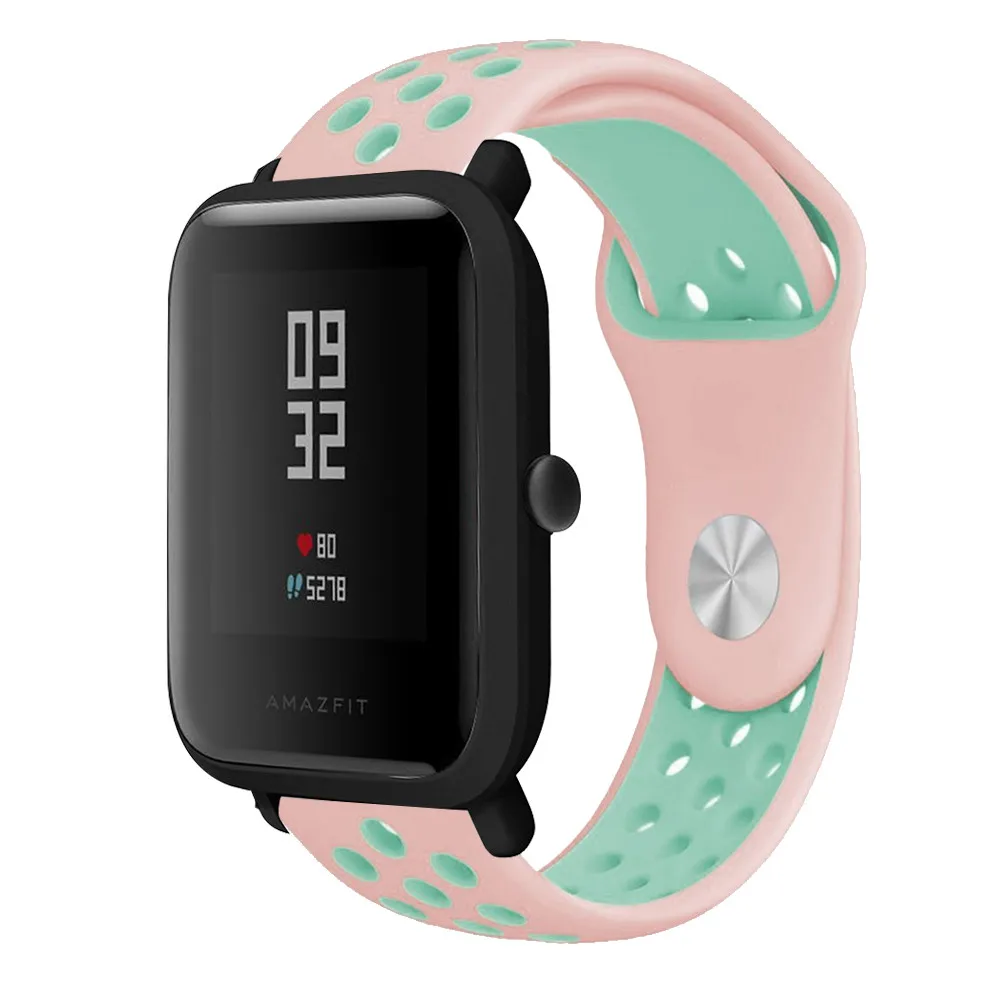 20 мм ремешок для часов Amazfit Bip Youth мягкий силиконовый браслет сменный Браслет Для