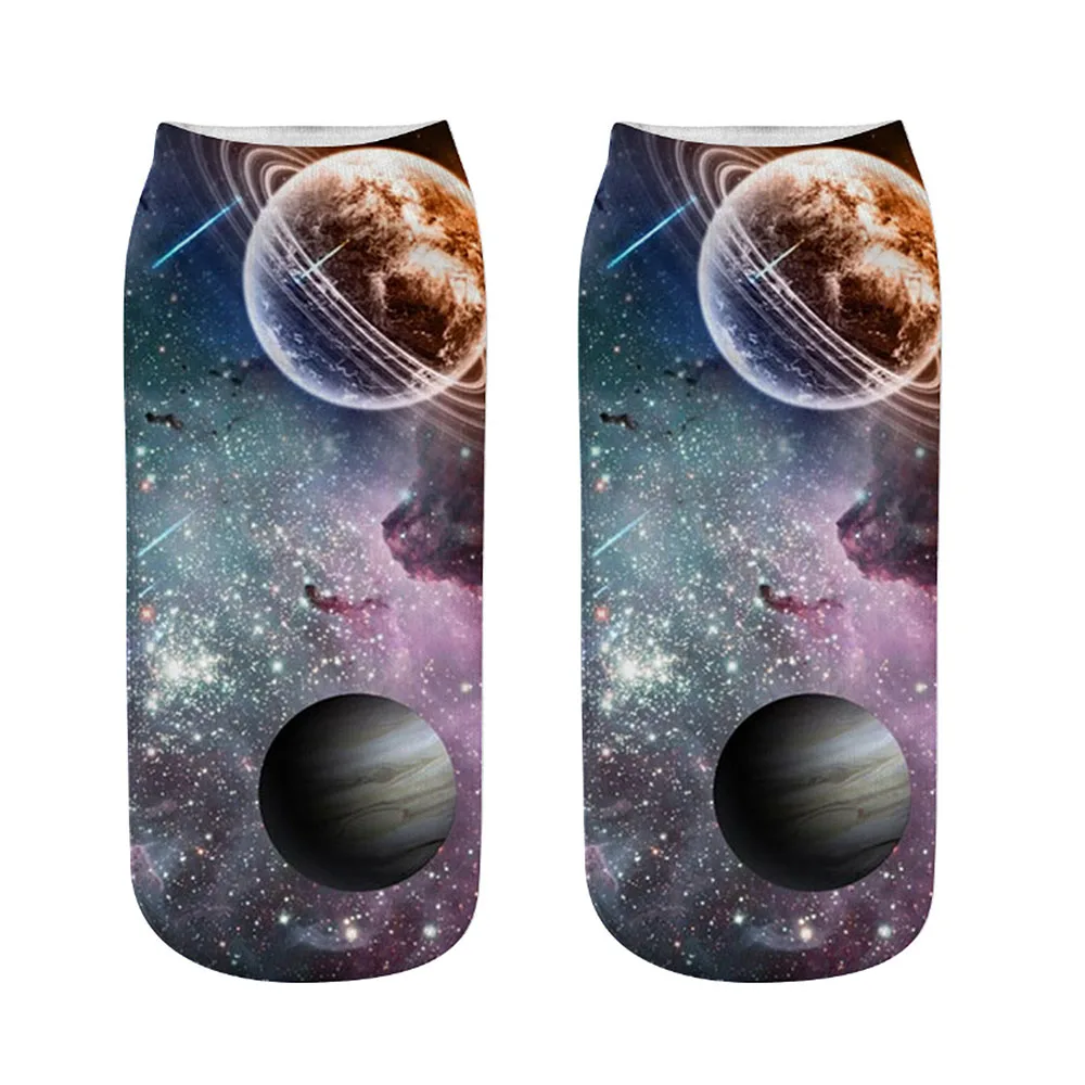 New arrival Starry Sky Autumn Winter Retro Women Personality 3D Socks Men Kawaii Ankle Calcetines Happy Funny Sock | Женская одежда