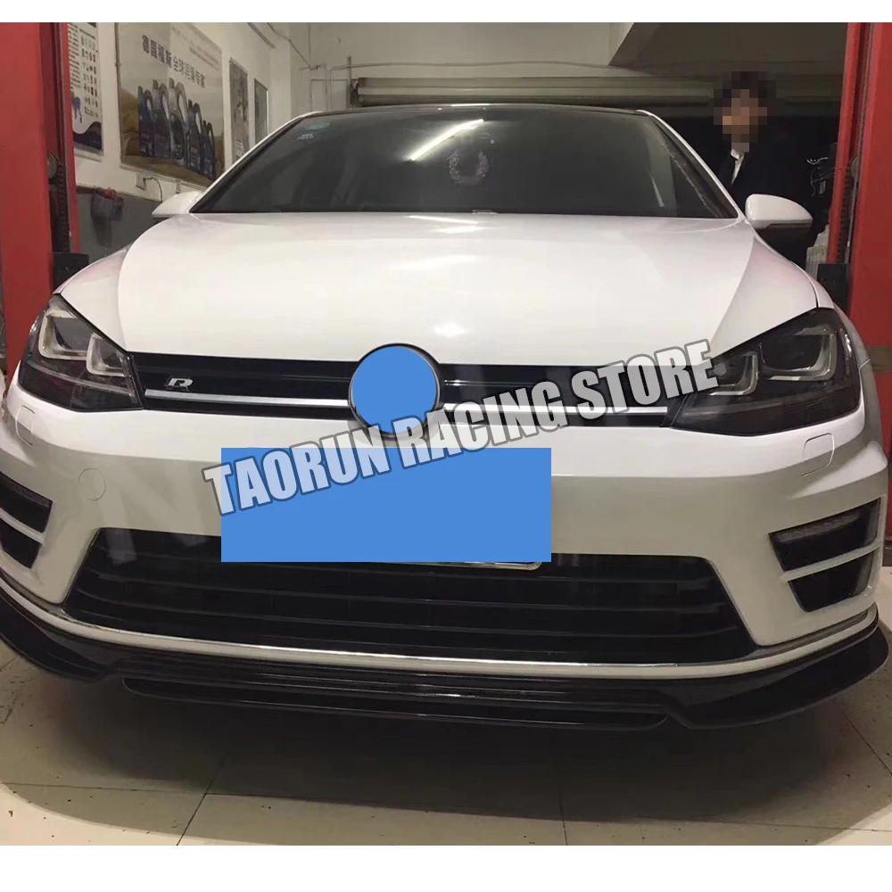MK7 ABS черный передний бампер спойлер для губ Golf 7 R & Rline только 2014 2017 (не подходит GT I