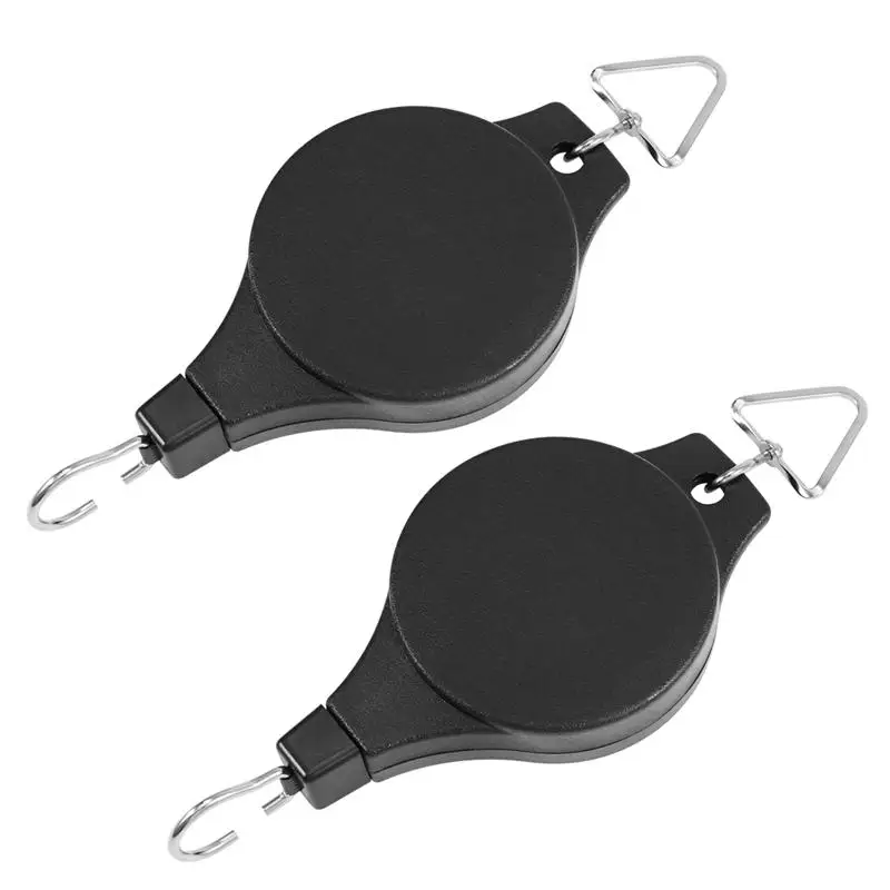 2pcs Plant Pulley Retractable Hanger Flower Pot Birds Feeder Basket Hanging Hook for Home Balcony Veranda Garden |
