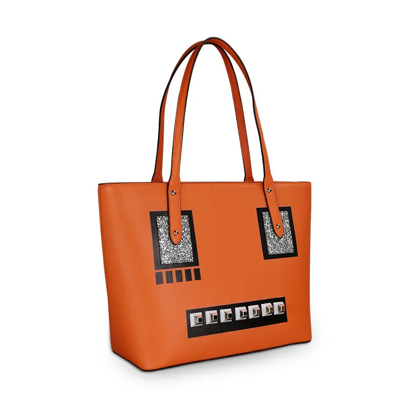 Это yiiya Для женщин PU сумочка Mochila модные заклепки Тиснение Повседневное Tote