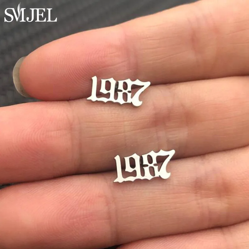 Индивидуальные ювелирные изделия SMJEL серьги с указанием даты и цифр года