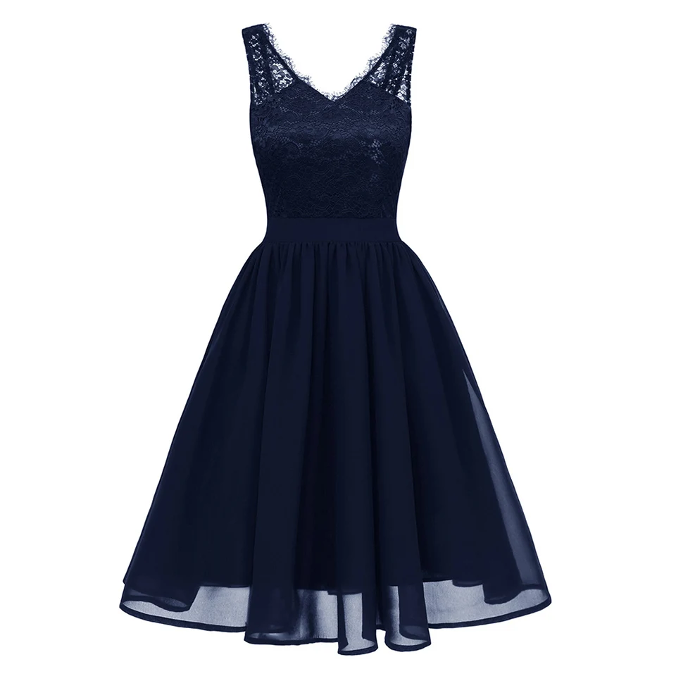 Dark Blue Dressv бургундское коктейльное платье дешево v образным вырезом без рукавов на молнии платье на выпускной вечер элегантное модное коктейльное платье - Цвет: Dark Blue