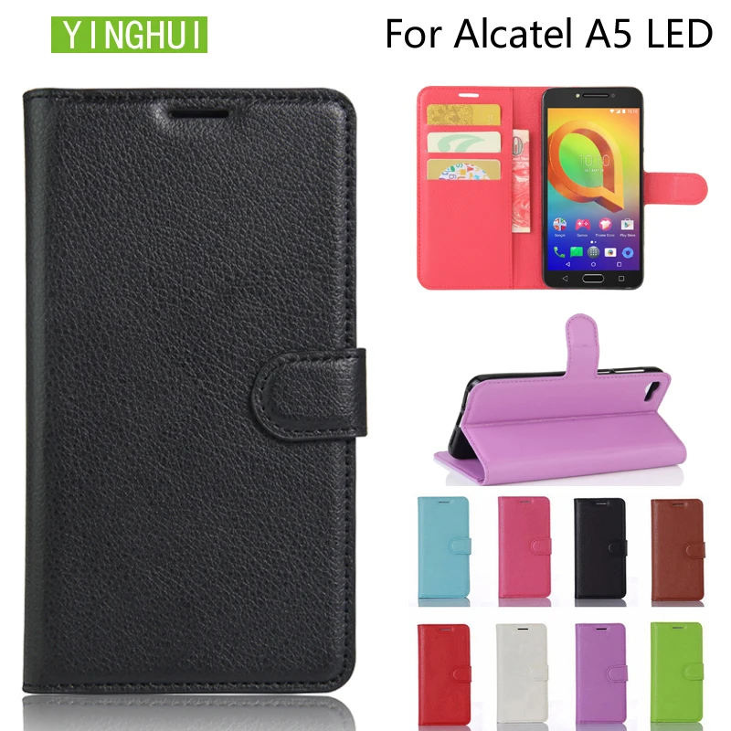 Защитный чехол для Alcatel A5 со светодиодной подсветкой роскошный кожаный