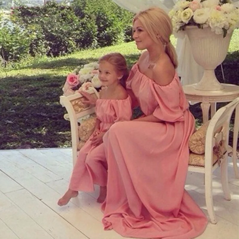 Мама и я одинаковые платья для мамы дочки одежда платье родителей детей familylook|mom
