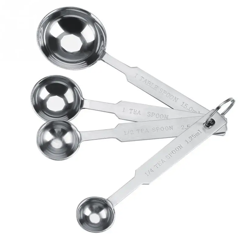 4 шт./компл. мерные ложки для кофе из нержавеющей стали и кухонные набор кухонных