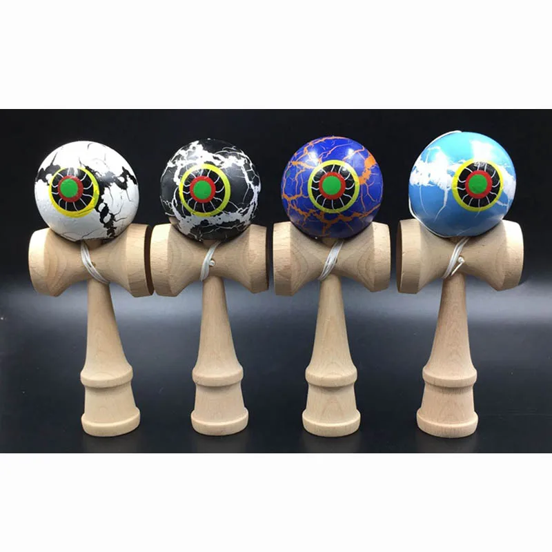 Кракле глаза деревянный бук Kendama шары умелые жонглирование шары профессиональные игрушки игры на открытом воздухе для детей взрослых
