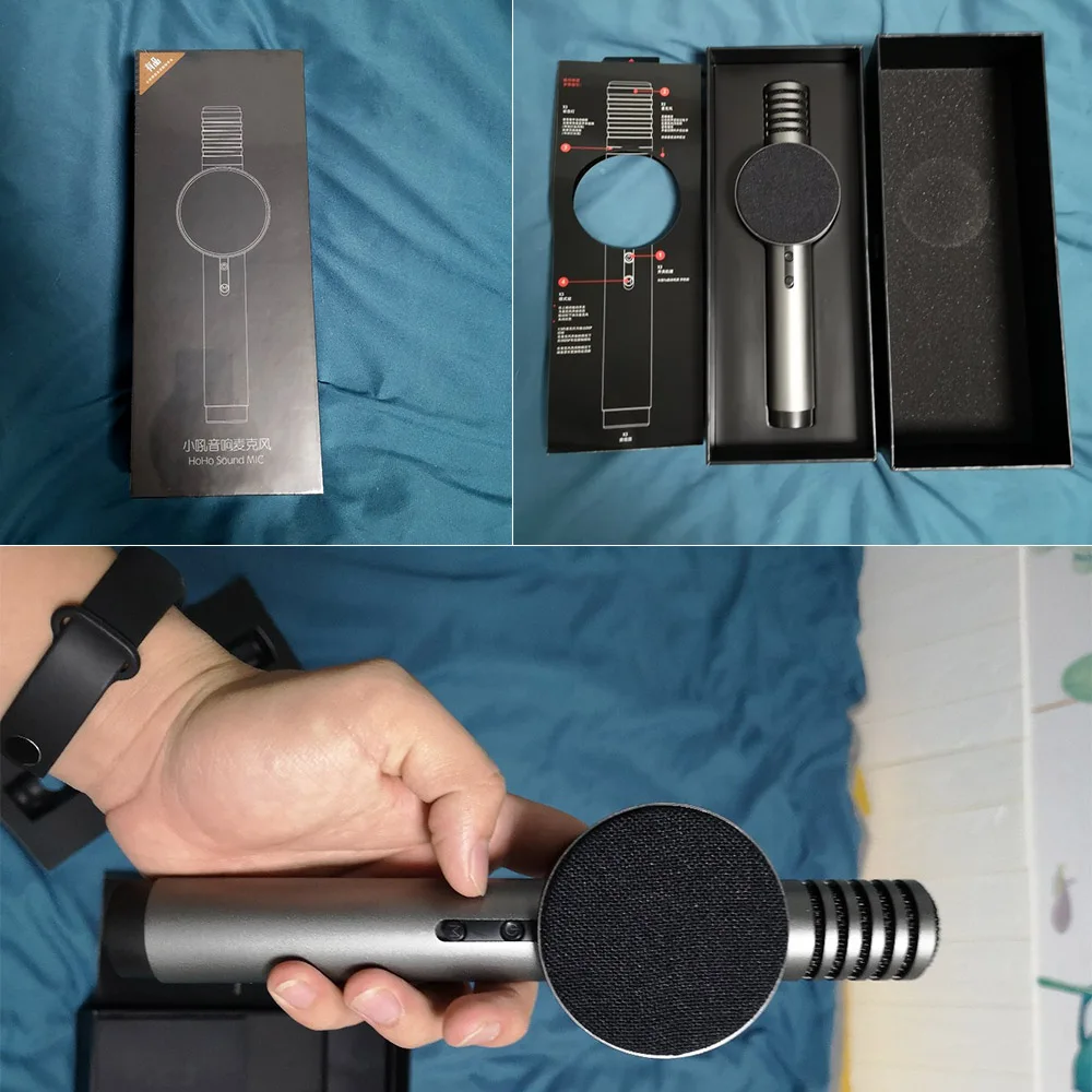 Xiaomi Xiaohou Moving-Coil аудио беспроводной микрофон караоке уникальный акустический дизайн мульти-сценарное использование Mic Динамик интеграция