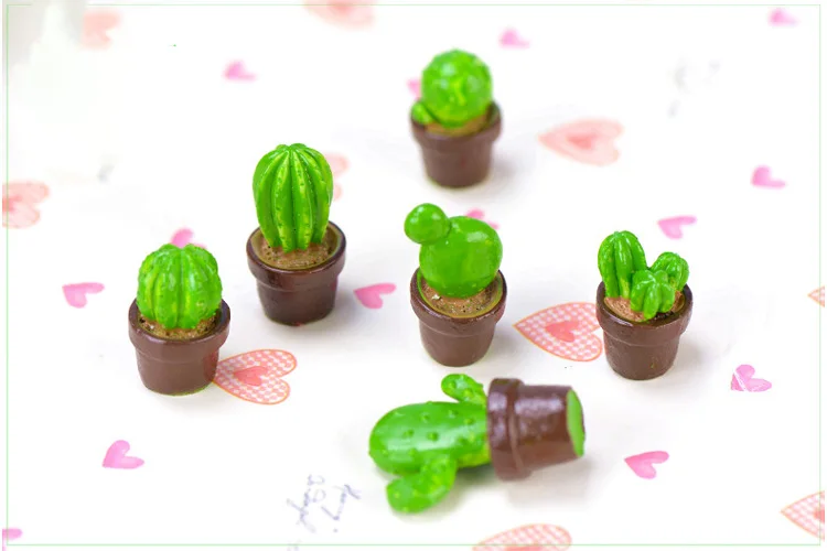 6 шт. фигурки кактуса Кукольный дом DIY Миниатюрные 3D растения фигурки украшения Кукольный домик игрушки для детей подарки на день рождения Аксессуары