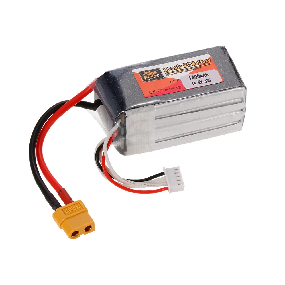 ZOP Мощность 4S 14 8 V 65C 45C 1400 мА/ч 1500 1800 XT60 Plug LiPo Батарея для 180 210 250 F330 быстроходный