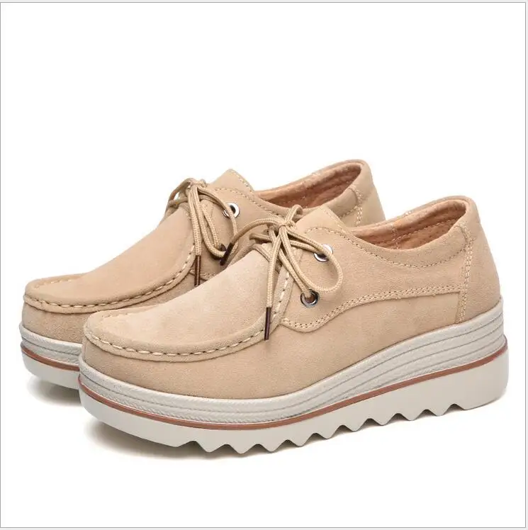 2018 Весна на толстой рифленой подошве Ботинки и туфли плоской модные повседневные